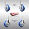 Service Caster 5 Inch 316SS Blue Polyurethane Swivel 3/8 Inch Threaded Stem Caster Brake, 2PK SS316TS20S514-PPUB-BLUE-381615-2TLB2 - alternate 2